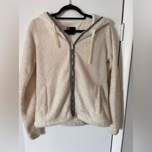 Empyre White Fuzzy Jacket Size L
